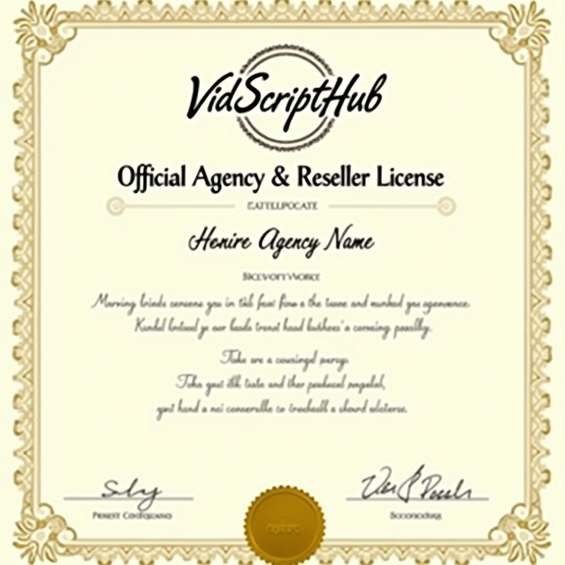 Official Agency & Reseller License Certificate